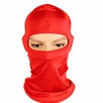 Face protection mask / hood, for paintball, skiing, motorcycling, airsoft, red color